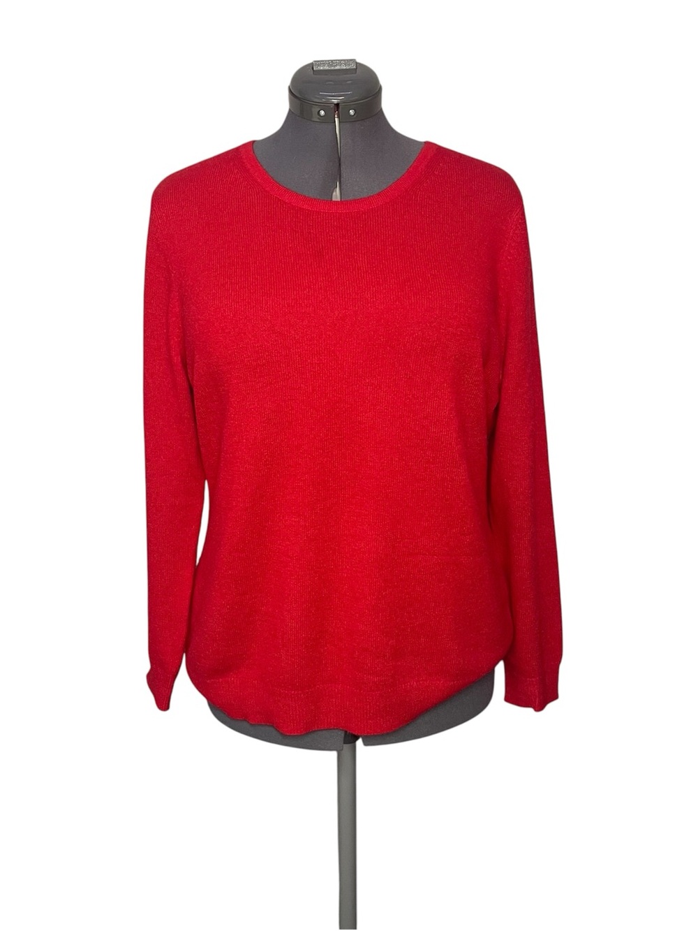 Charter Club Luxury Pure Cashmere Crewneck Sweater Size XL Red Long-sleeve L/S